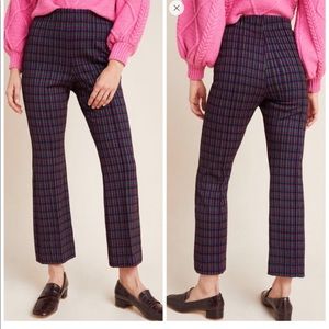 Anthropologie Eva Franco Hansen Plaid Cropped Trouser pants Small